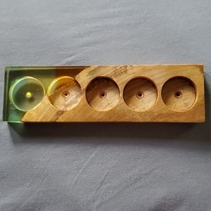 Multicolor Resin & Maple Essential Oil Holder